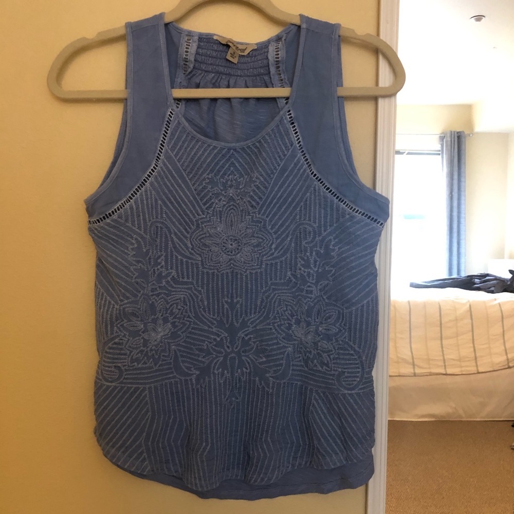 Lucky brand embroidered tank top